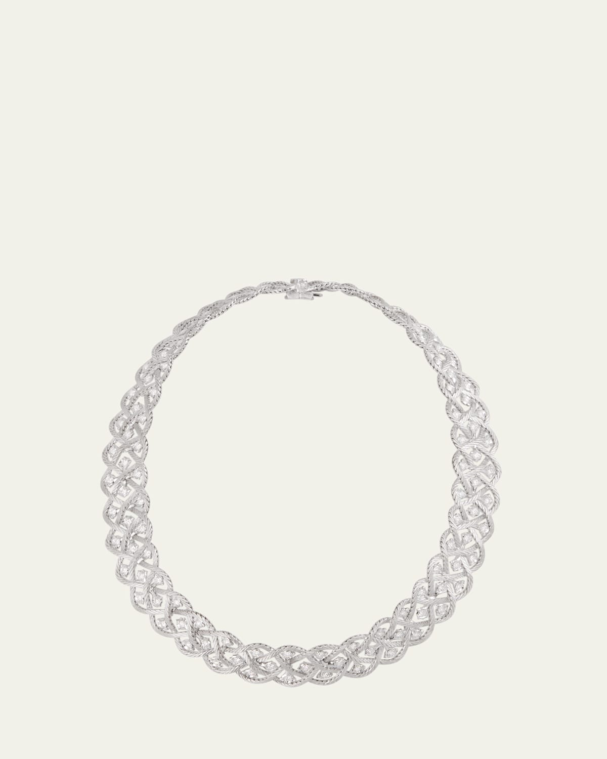 Etoilee 18K White Gold Diamond Collar