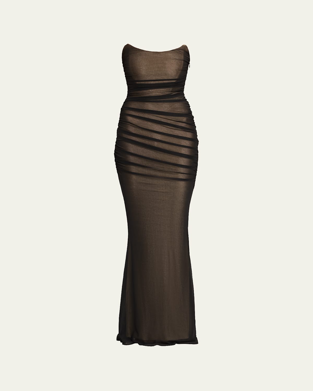 Ford Strapless Ruched Maxi Dress