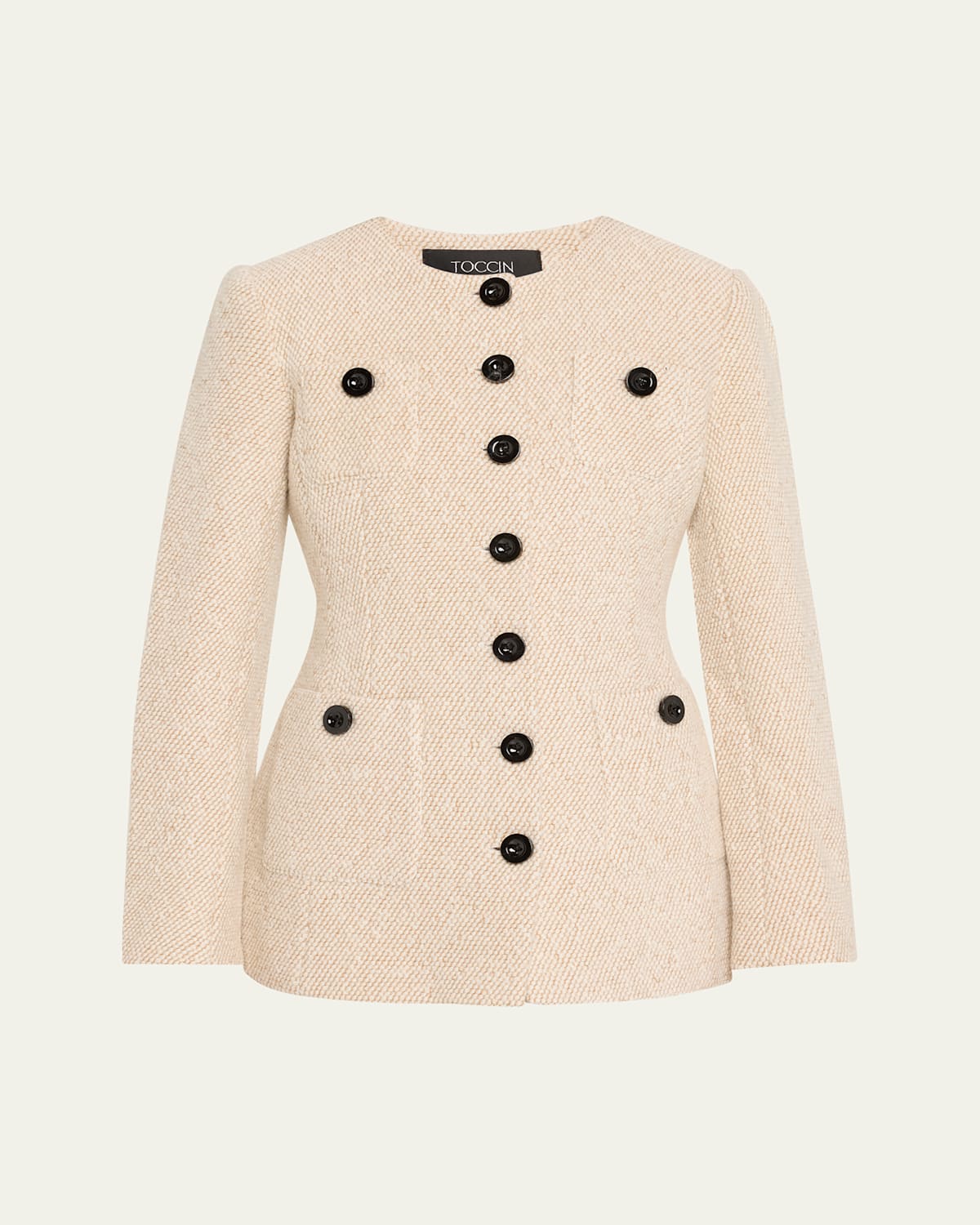 Lea Belted Boyfriend Tweed Jacket