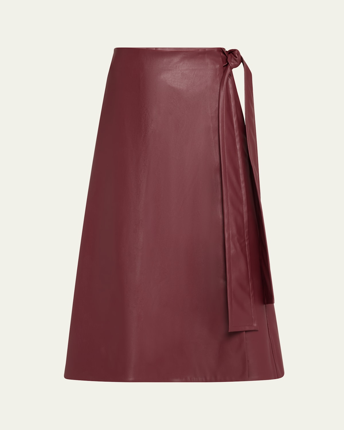 Beatrice Vegan Leather Wrap Skirt