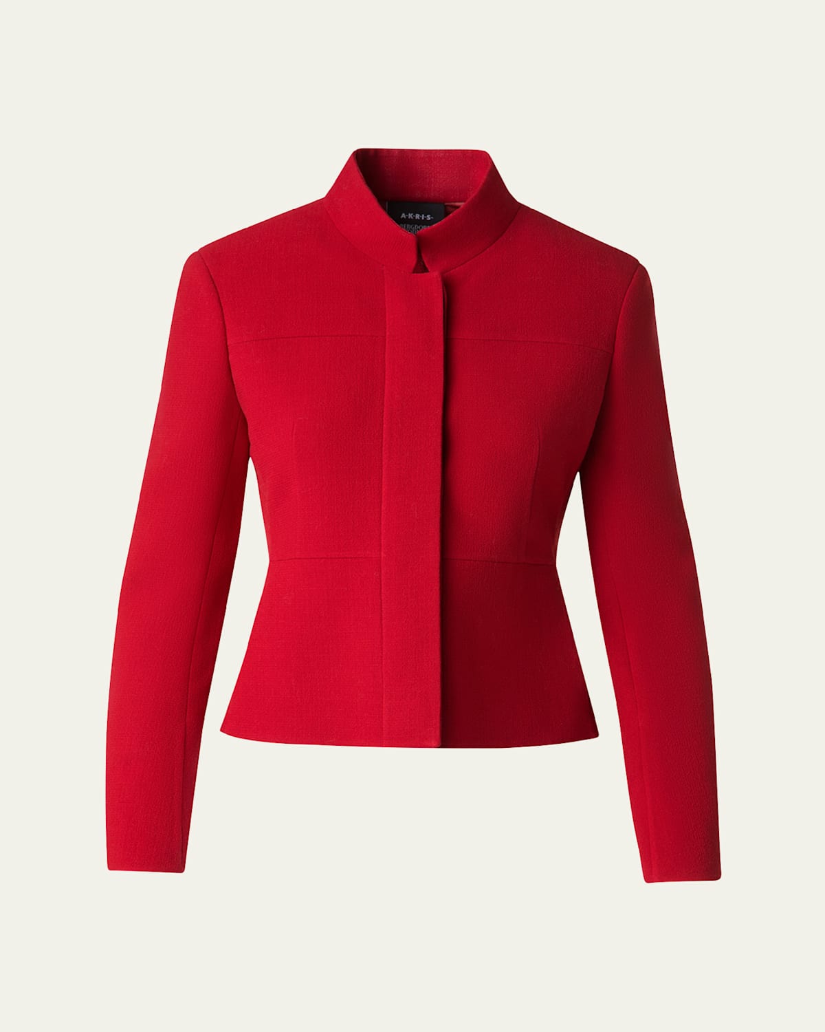 AKRIS TINO FITTED WOOL JACKET 