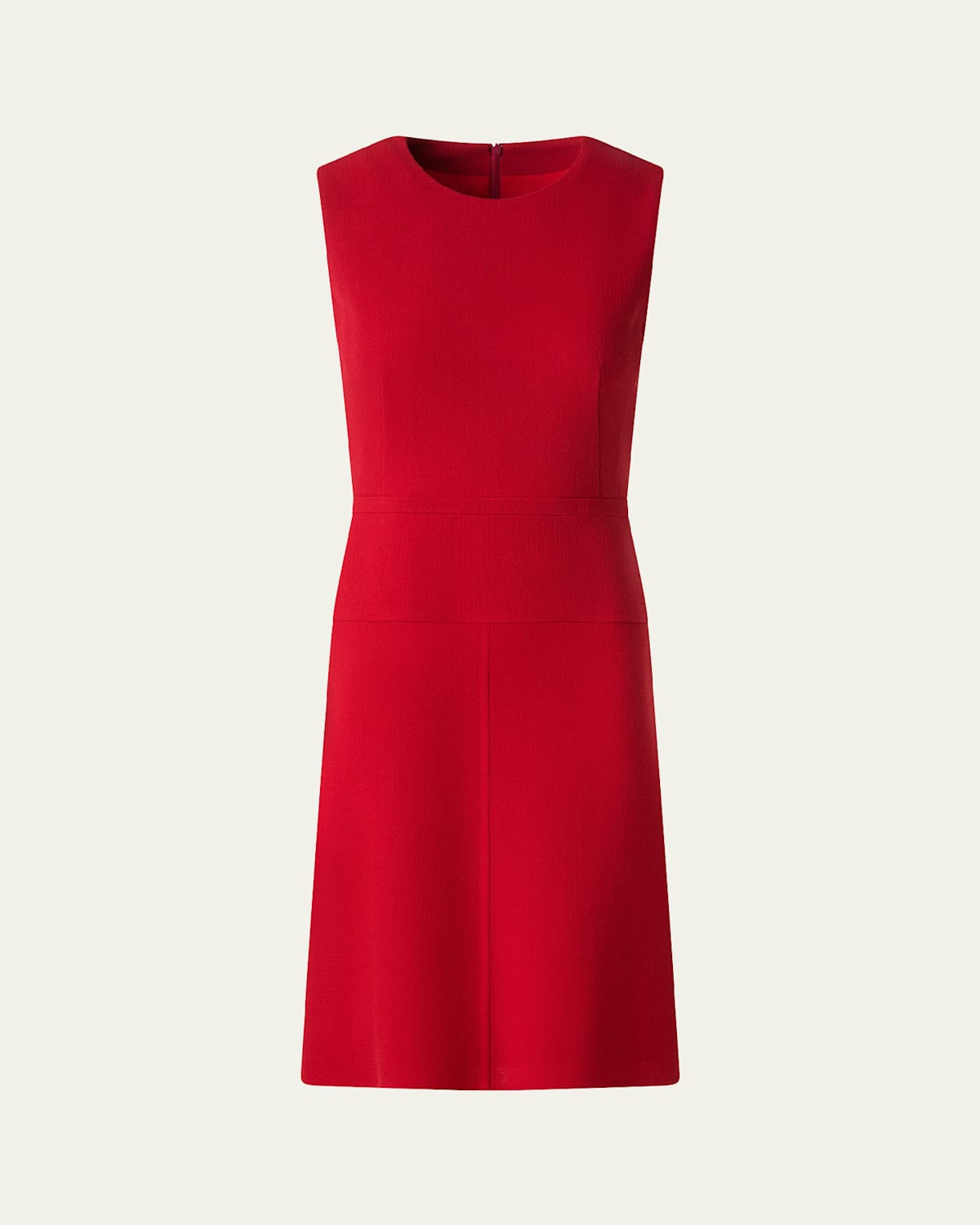 AKRIS SLEEVELESS SHEATH WOOL DRESS 