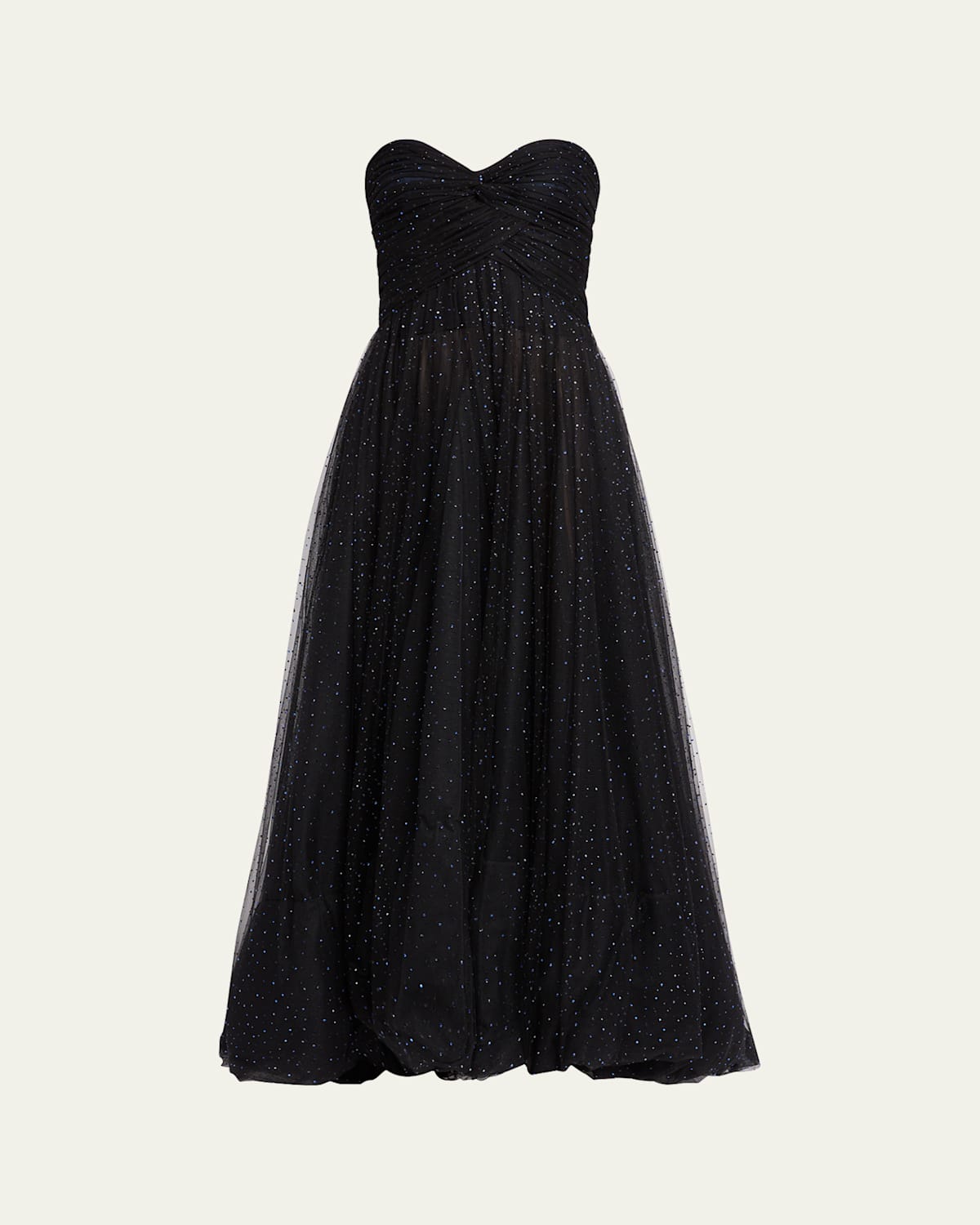 Strapless Embellished Tulle Gown