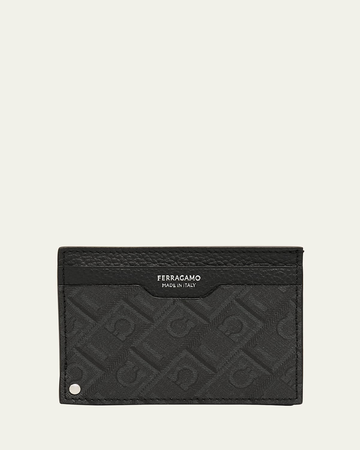 Men's Monogram Card Holder with Pullout ID Window