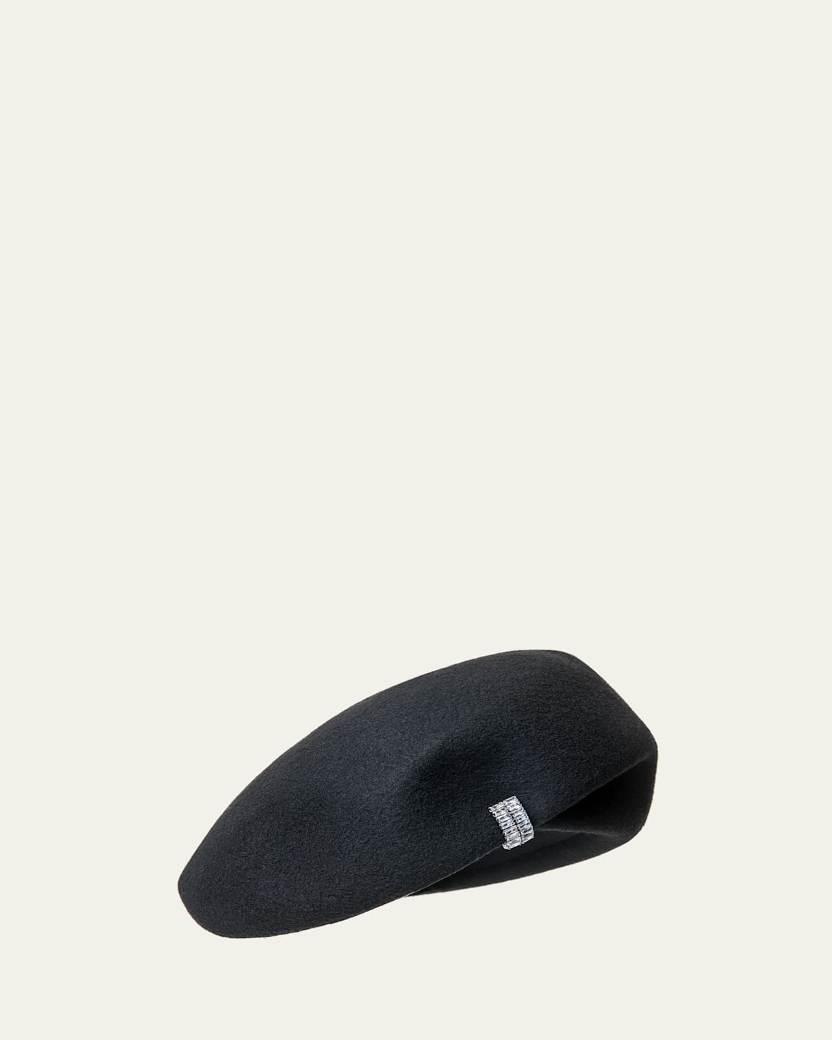 Embellished Wool Felt Beret