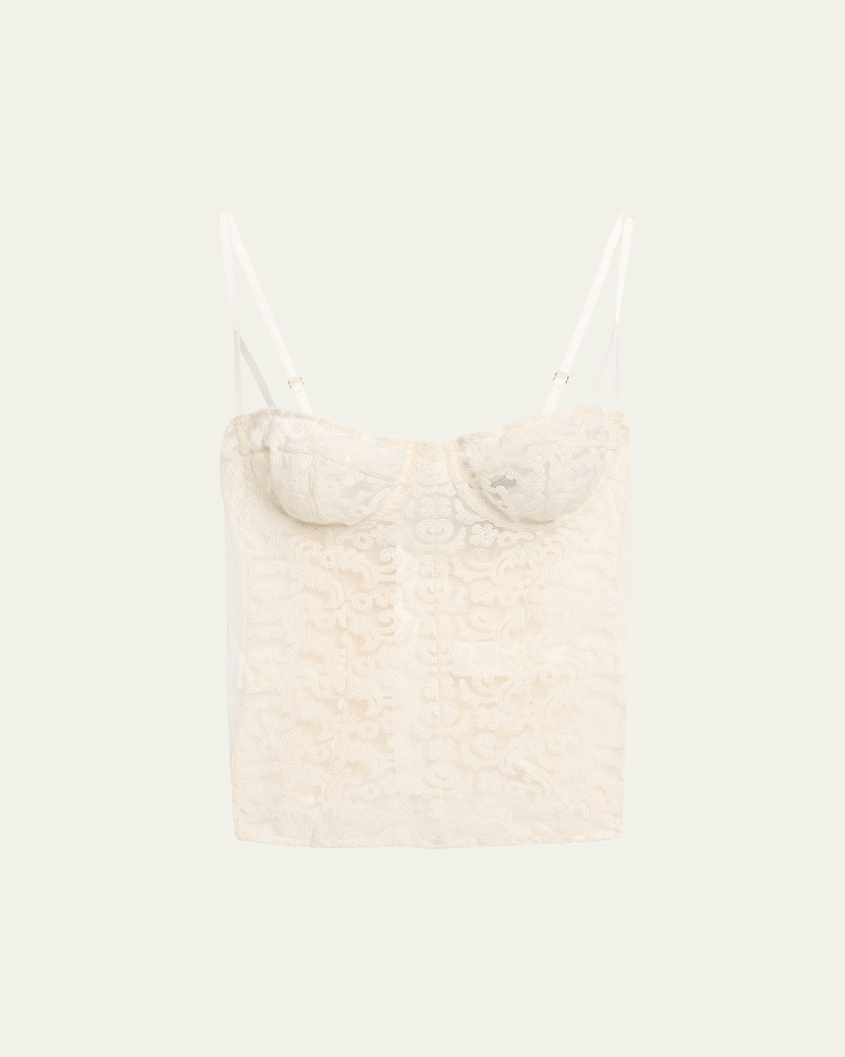 Lola Stretch Tulle and Charmeuse Bustier
