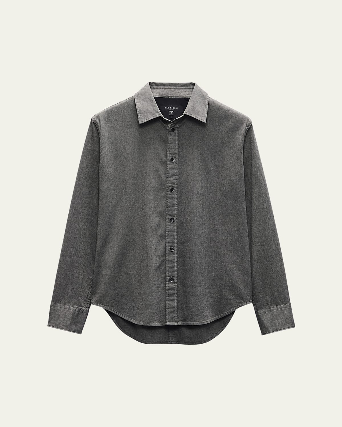 Rag & Bone Tomlin Stretch Dobby Shirt Dkgrey In Dark Grey