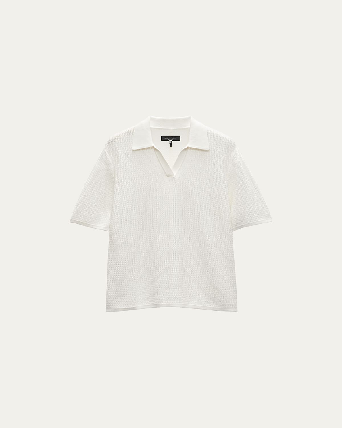 Rag & Bone Men's Hayes Short-sleeve Polo In White