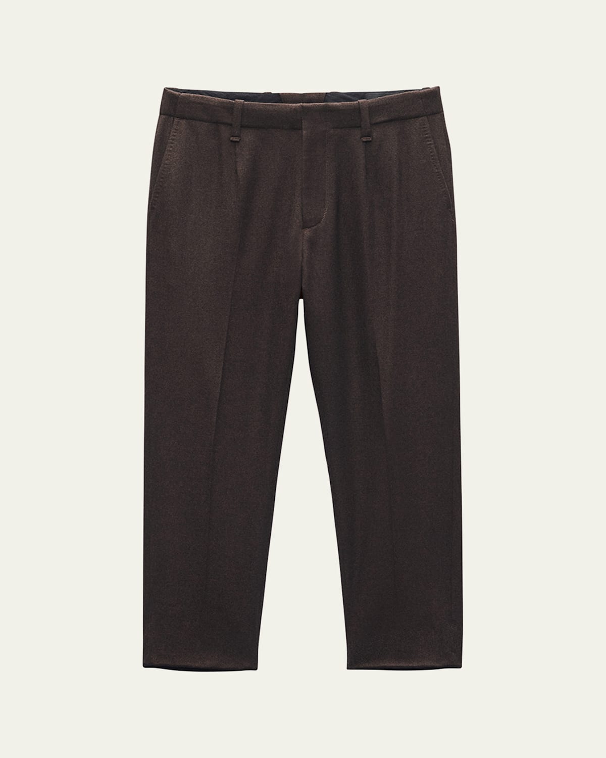 Rag & Bone Men's Lennox Flannel Trousers In Brown