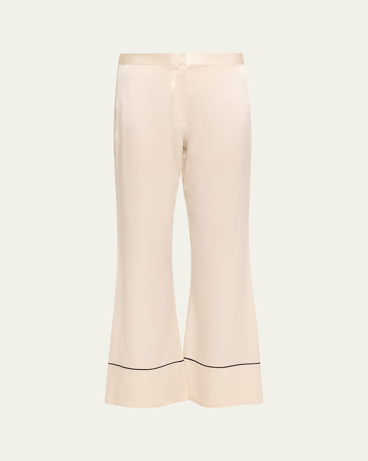 Wide-Leg Silk Pants