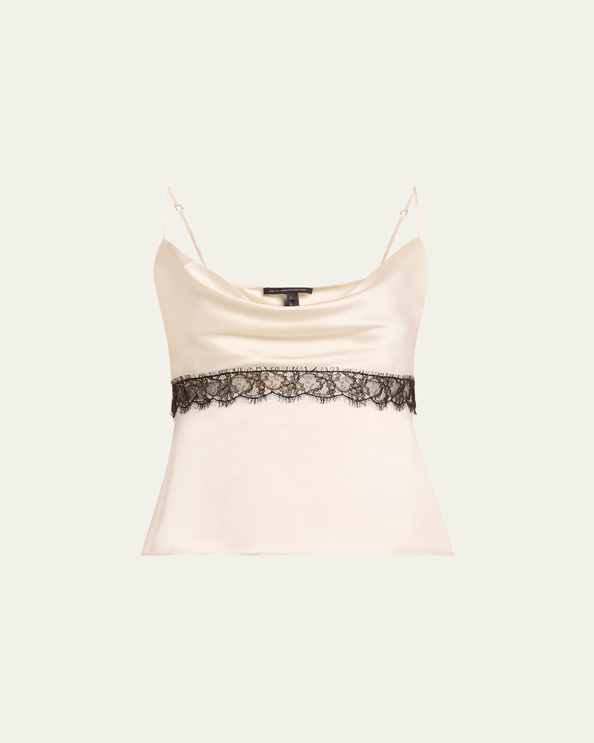 Lace-Inset Cowl-Neck Cami