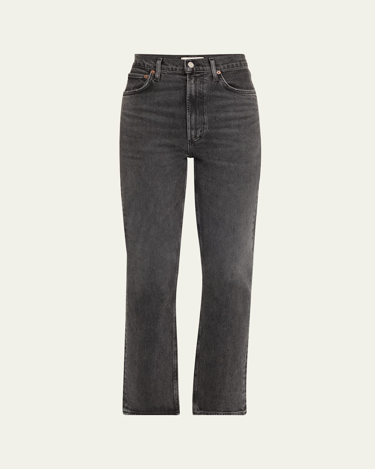 Agolde High-rise Stovepipe Jeans In Metal