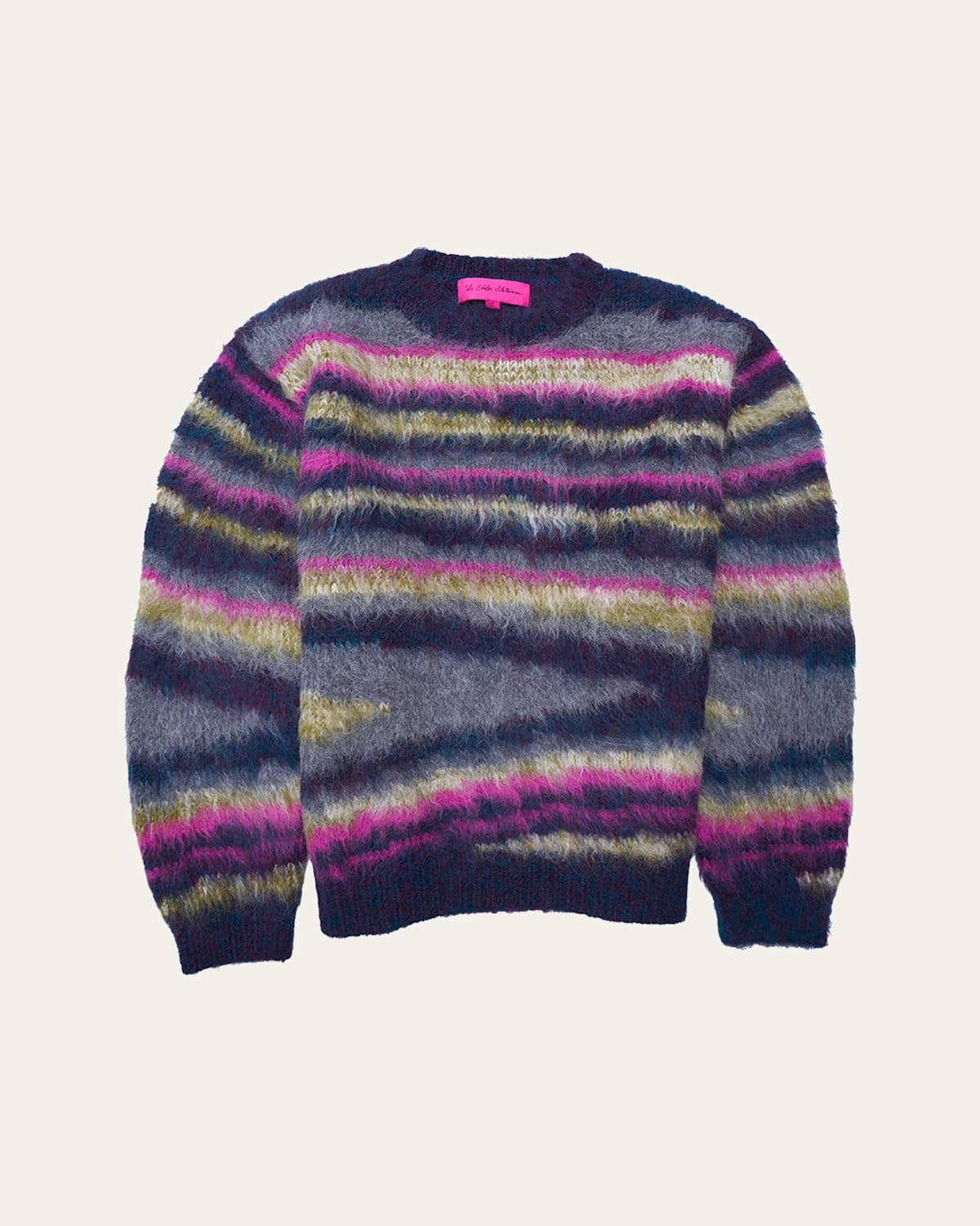 The Elder Statesman Men s Shaggy Multicolor Oil Slick Sweater Smart Closet