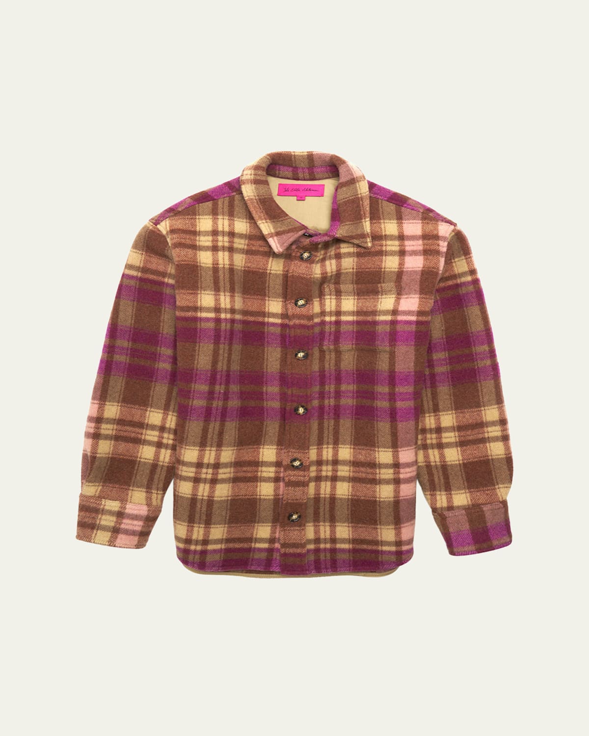 Men's Felted Wool Plaid Overshirt
