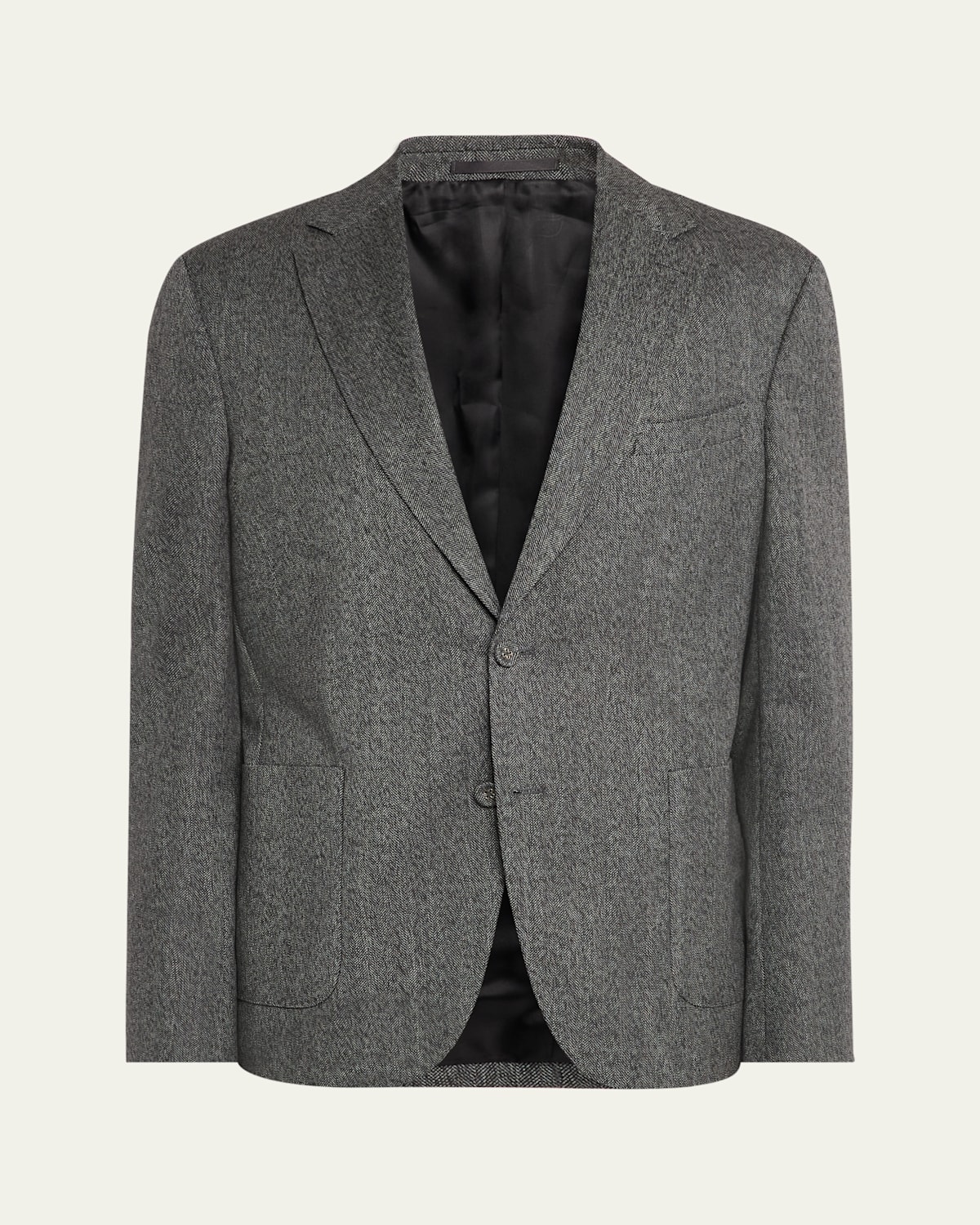 Officine Generale Men's Arthus Herringbone Sport Coat In Darkgrey/lightgrey