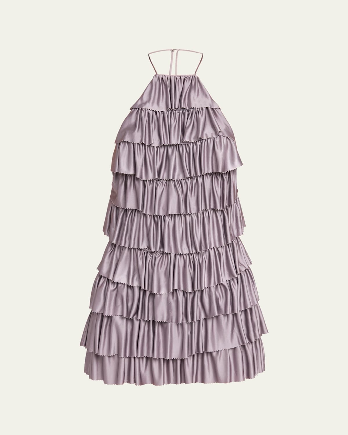 Ruffled Halter Mini Dress