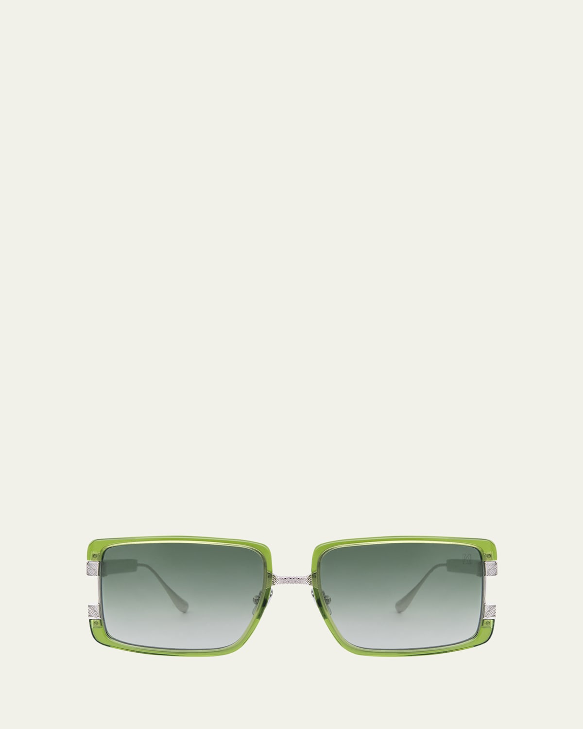 Too Handsome Square Embellished Sunglasses