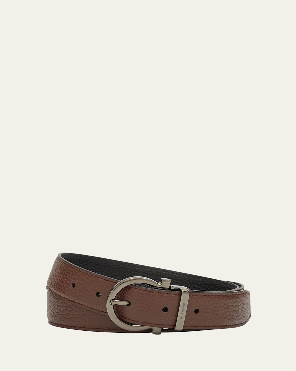 Ferragamo Men's Gancio-Buckle Reversible Leather Belt