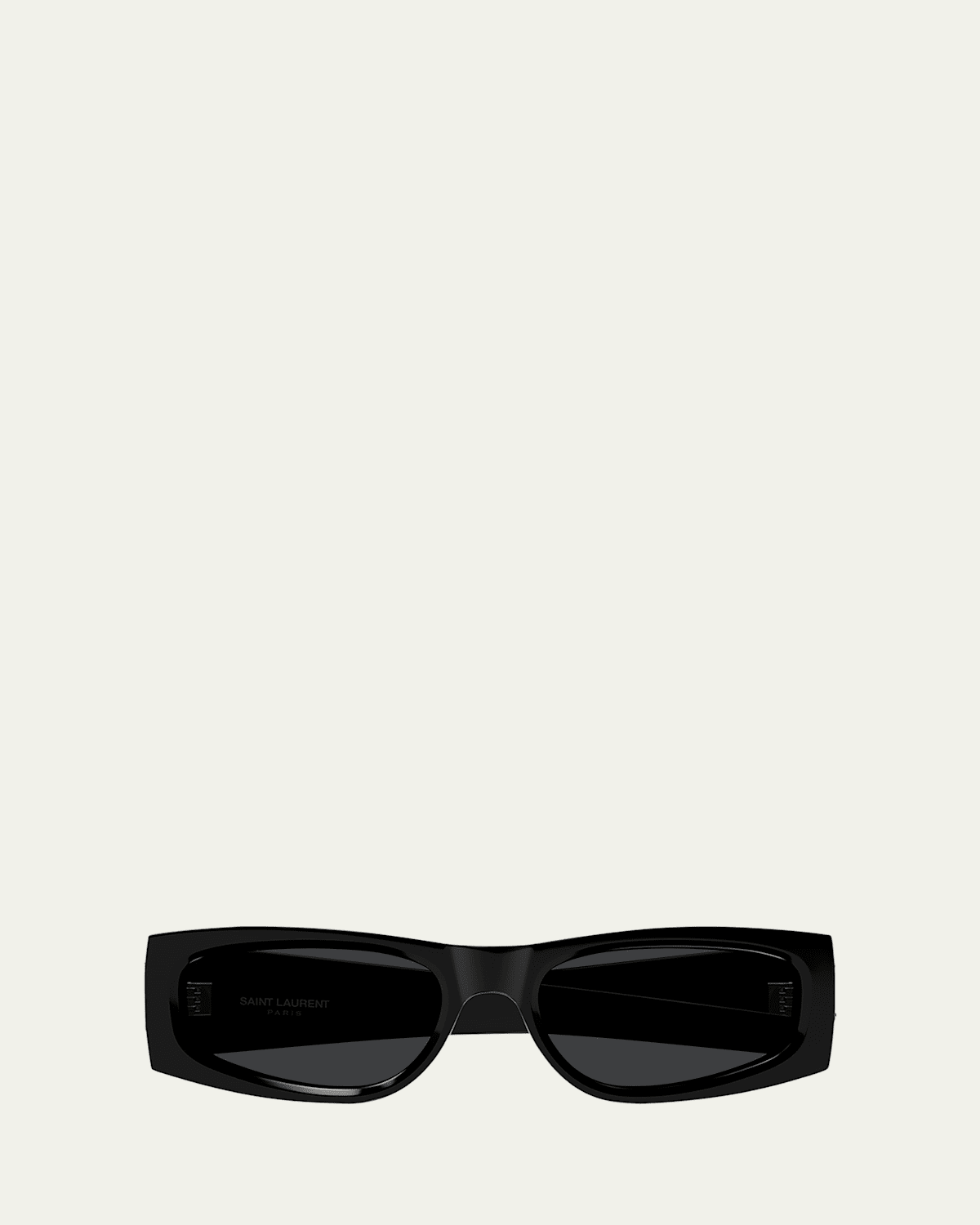 Saint Laurent Rectangular Acetate Sunglasses In Black