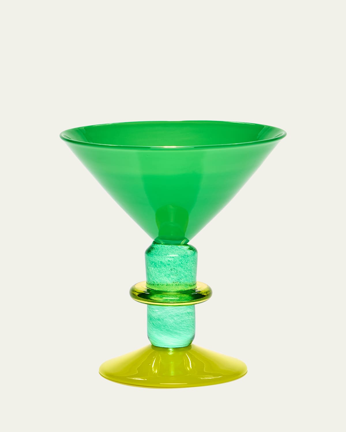 Gather Glass Hand-Blown Miami Martini Glasses