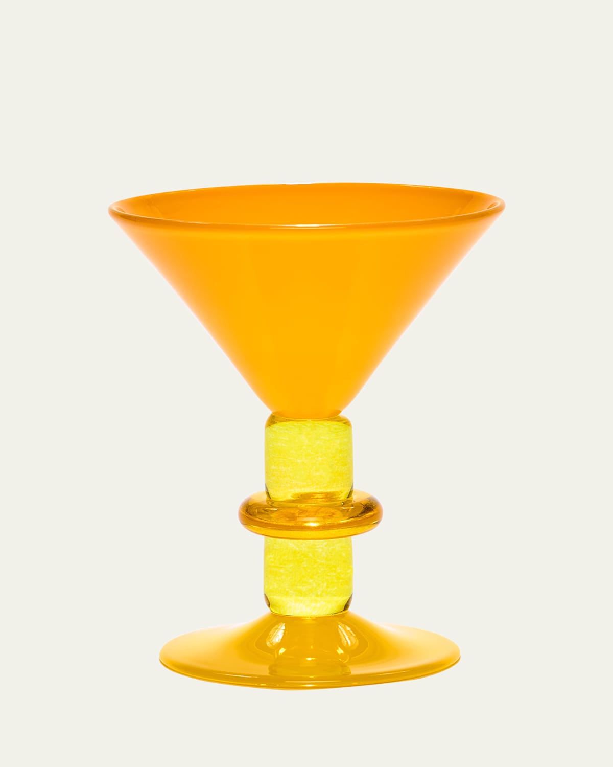 Gather Glass Hand-Blown Miami Martini Glasses