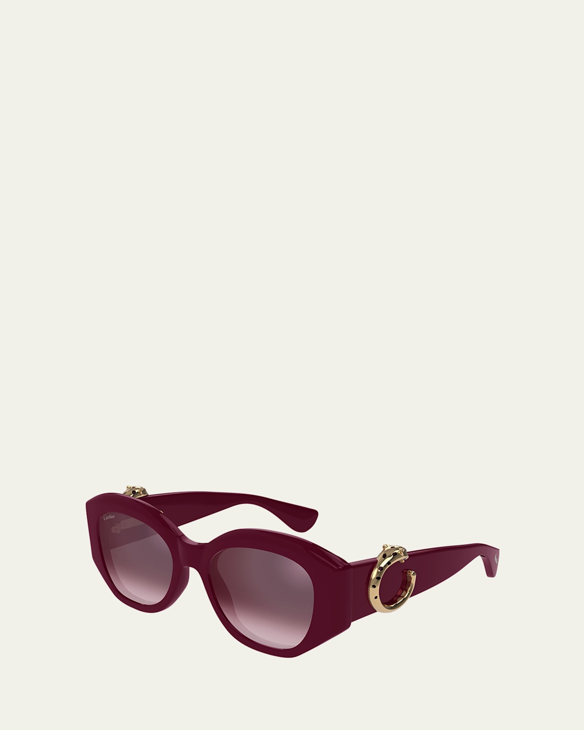 Cartier C-Logo Acetate Butterfly Sunglasses