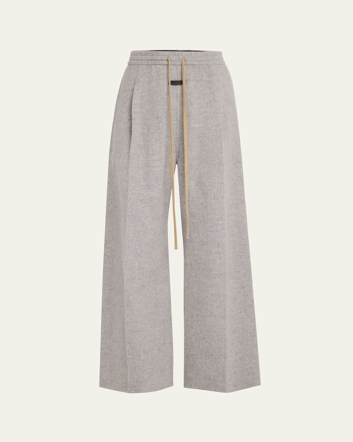Men's Pleated Wide-Leg Wool Pants