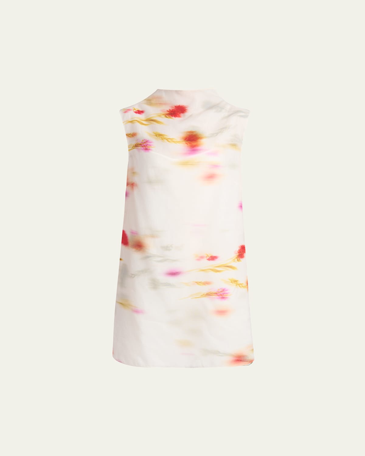 Ferragamo Off-white Blossom Flower Reversible Minidress In Whiteoliv