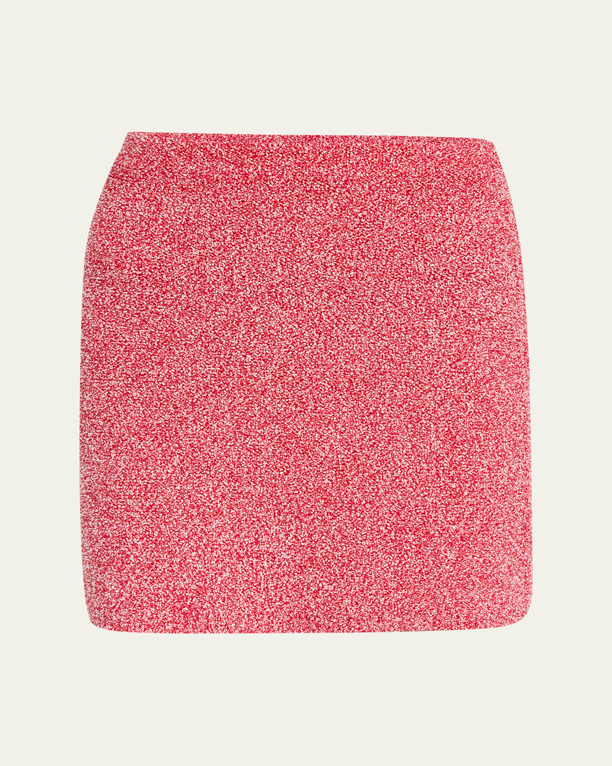 Ferragamo Textured Knit Mini Skirt In New Redwh
