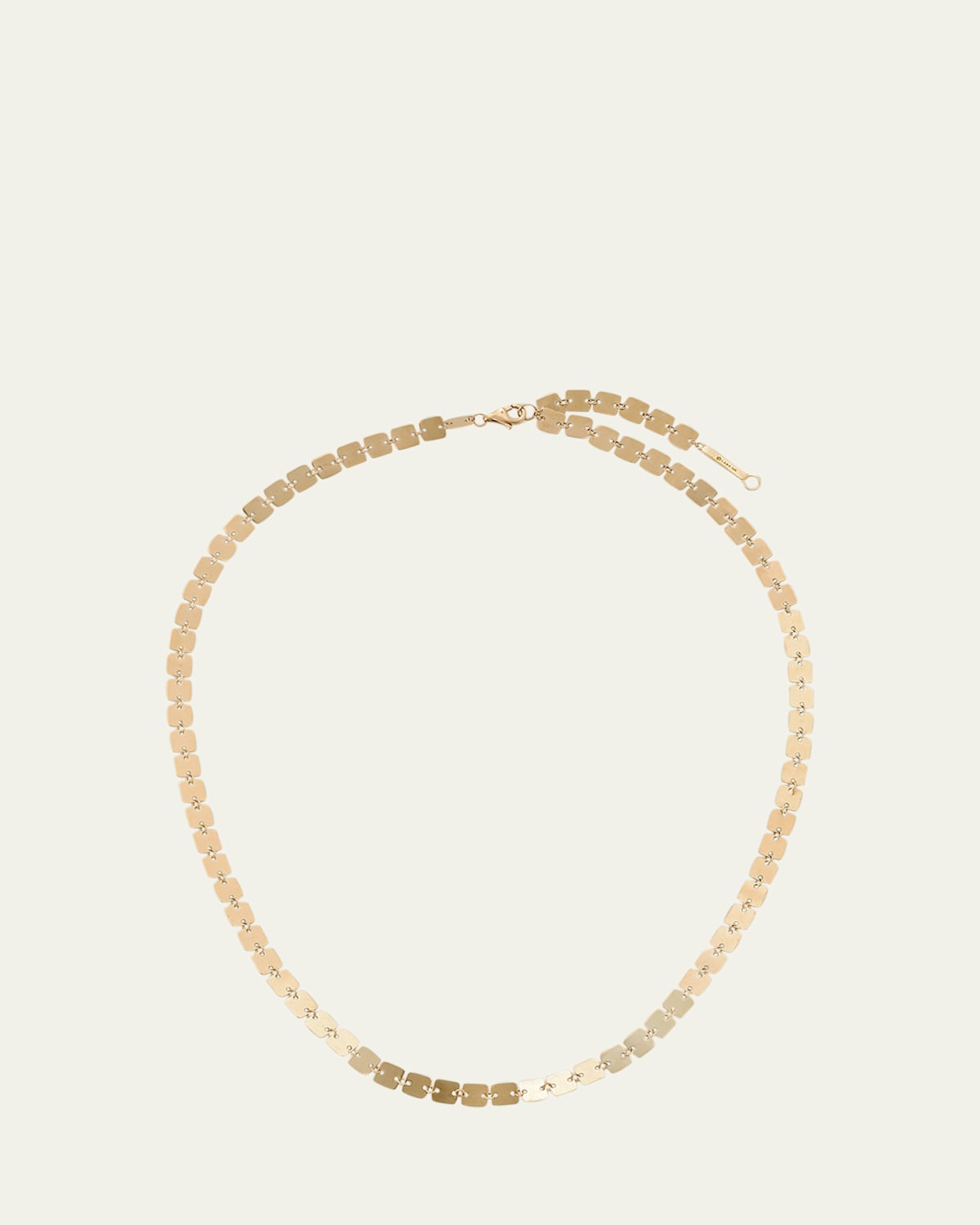 14K Yellow Gold Laser Square Chain Necklace, 18"L
