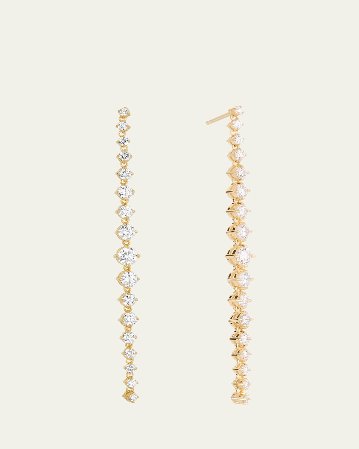 LANA Linear Moveable Diamond Earrings