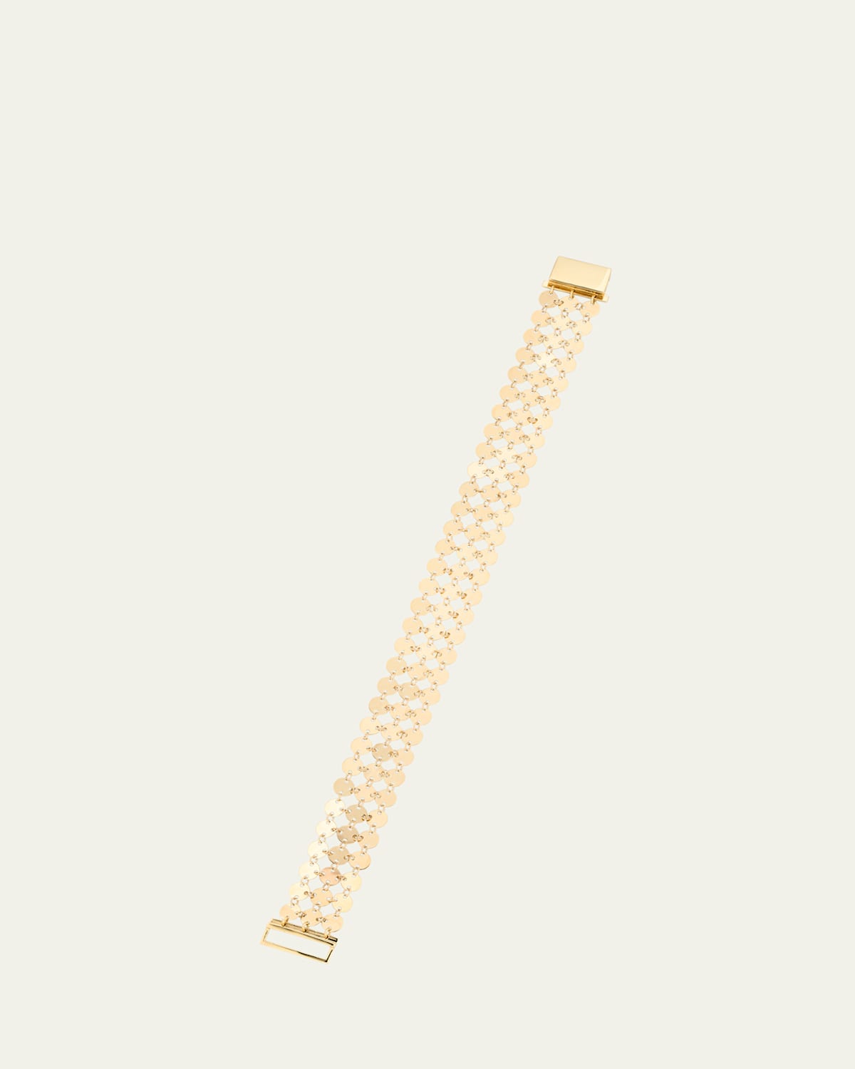 14K Yellow Gold Laser Chainmail 3-Row Bracelet