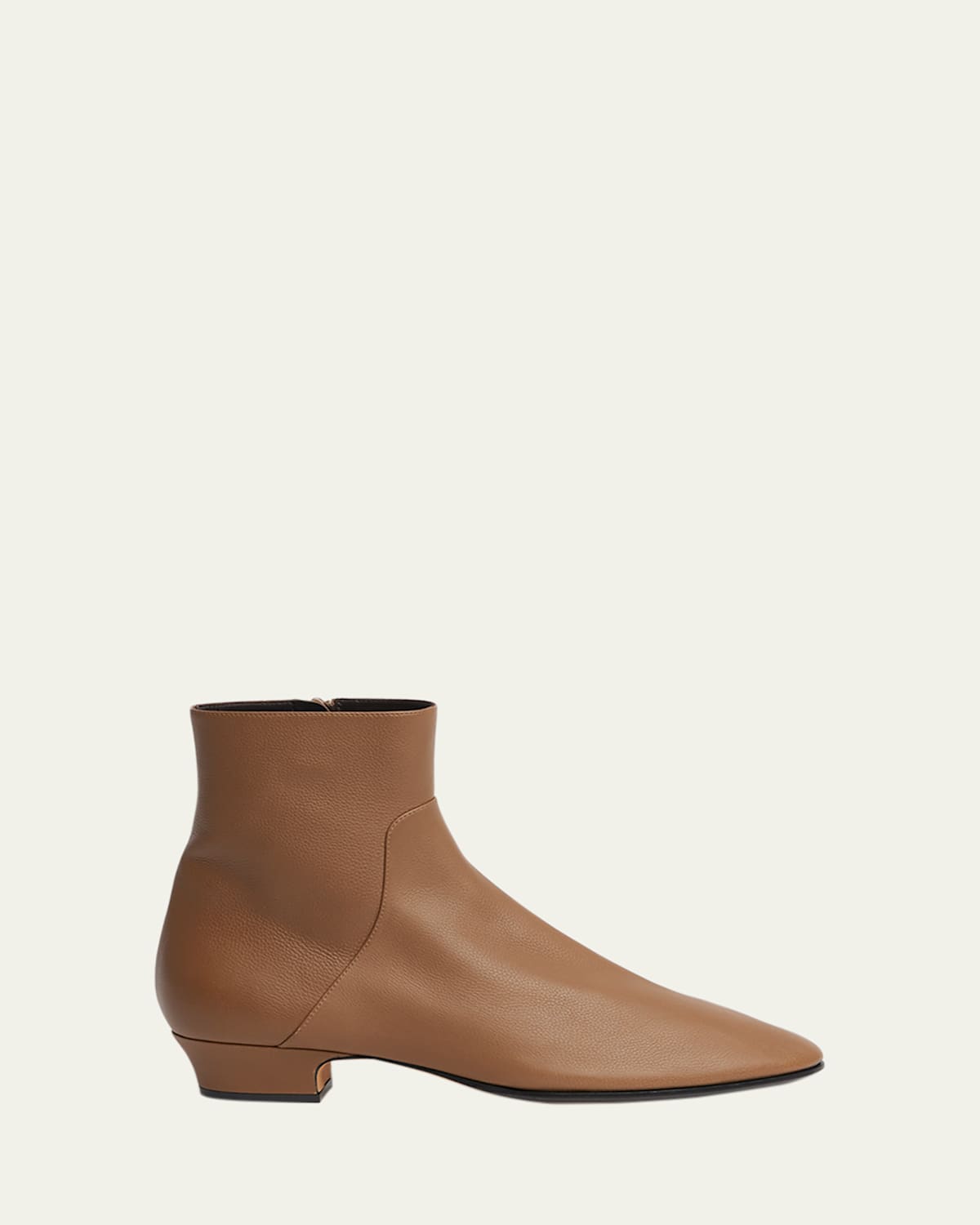 The Row Anwar Leather Ankle Booties