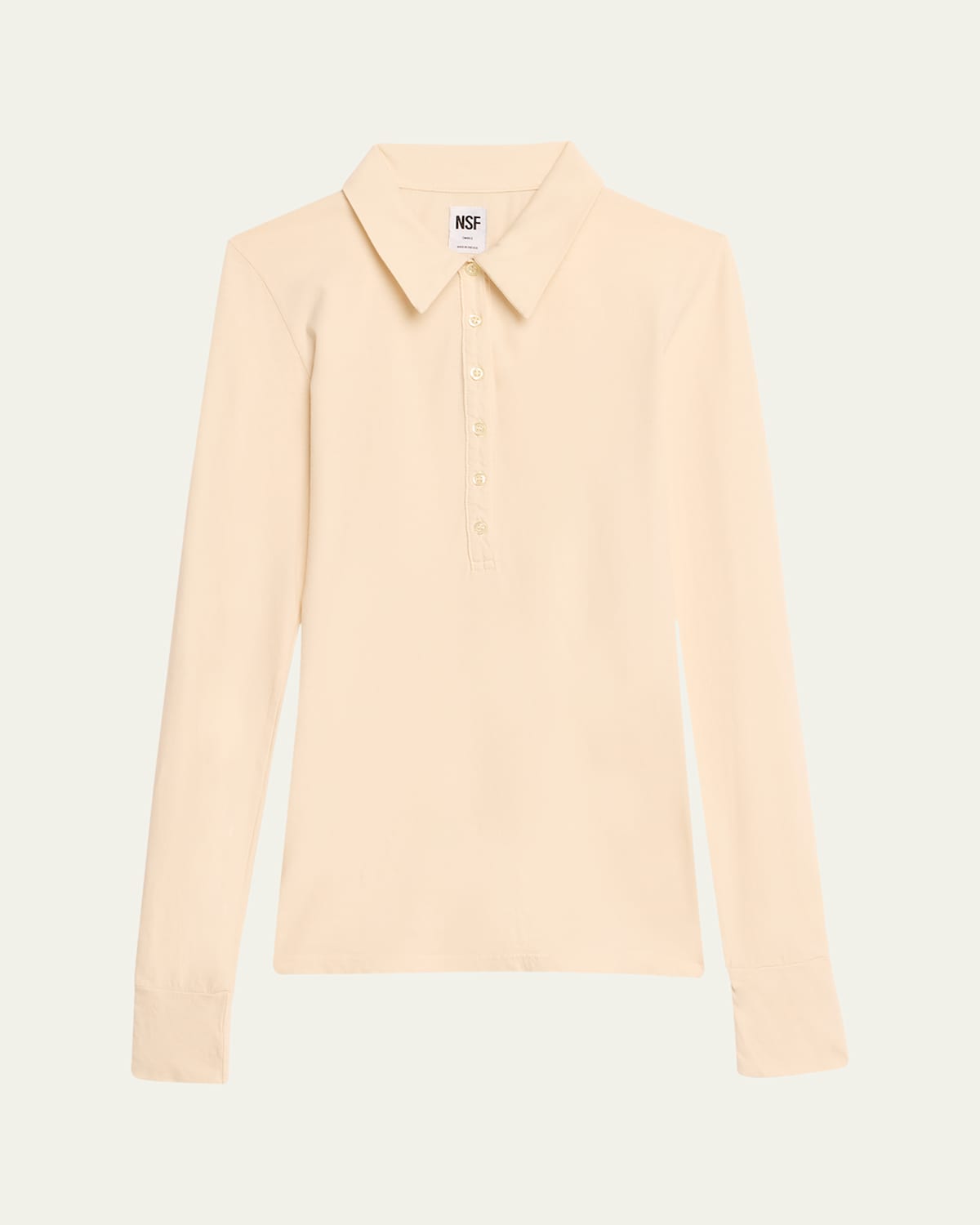 Rory Long-Sleeve Fitted Jersey Polo