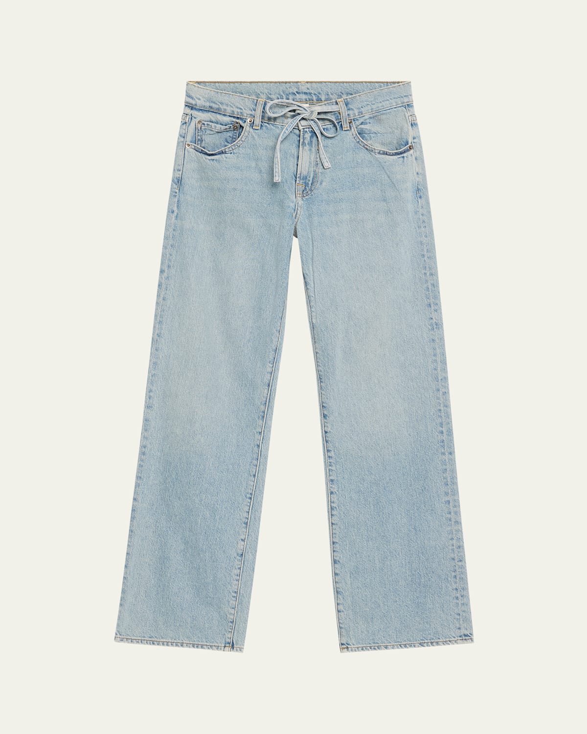 Remi Drawstring Straight-Leg Jeans
