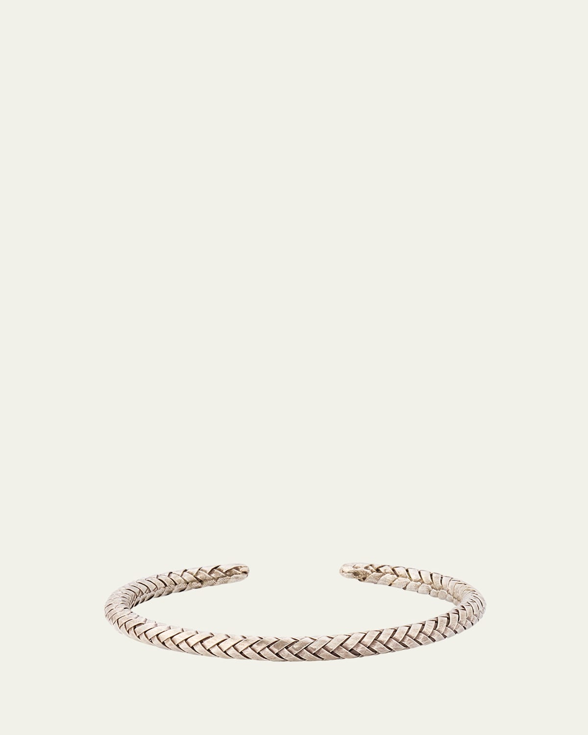 Men's Braided Sterling Silver Cuff Bracelet