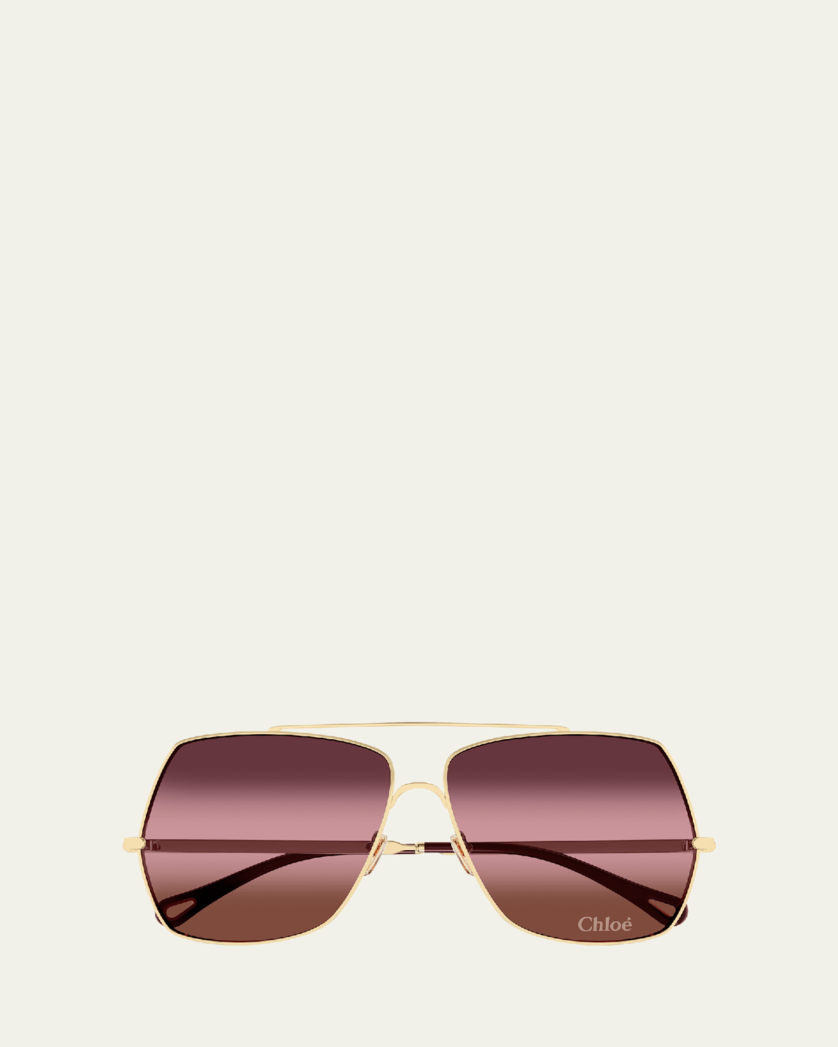Gradient Aviator Metal Sunglasses