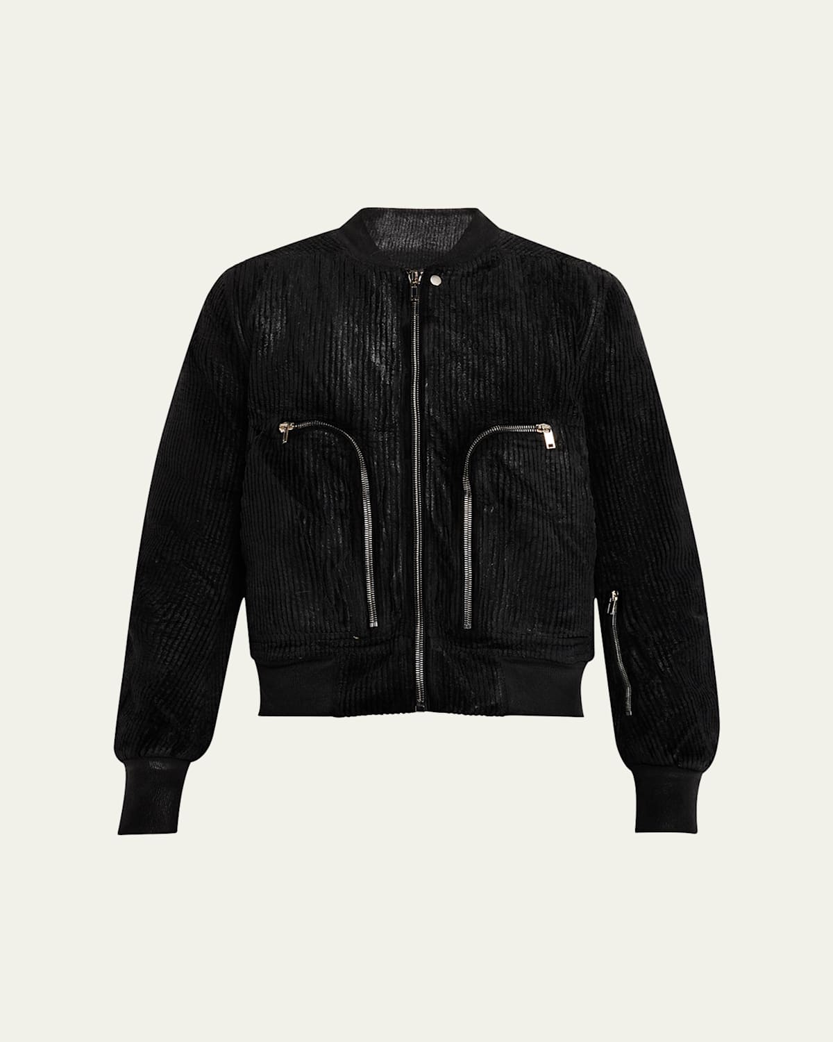 Men's Bauhaus Coated Corduroy Bomber Jacket