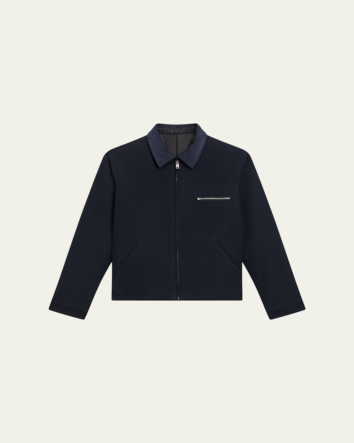 Theory Men's Moleskin Twill Workwear Jacket In Baltic
