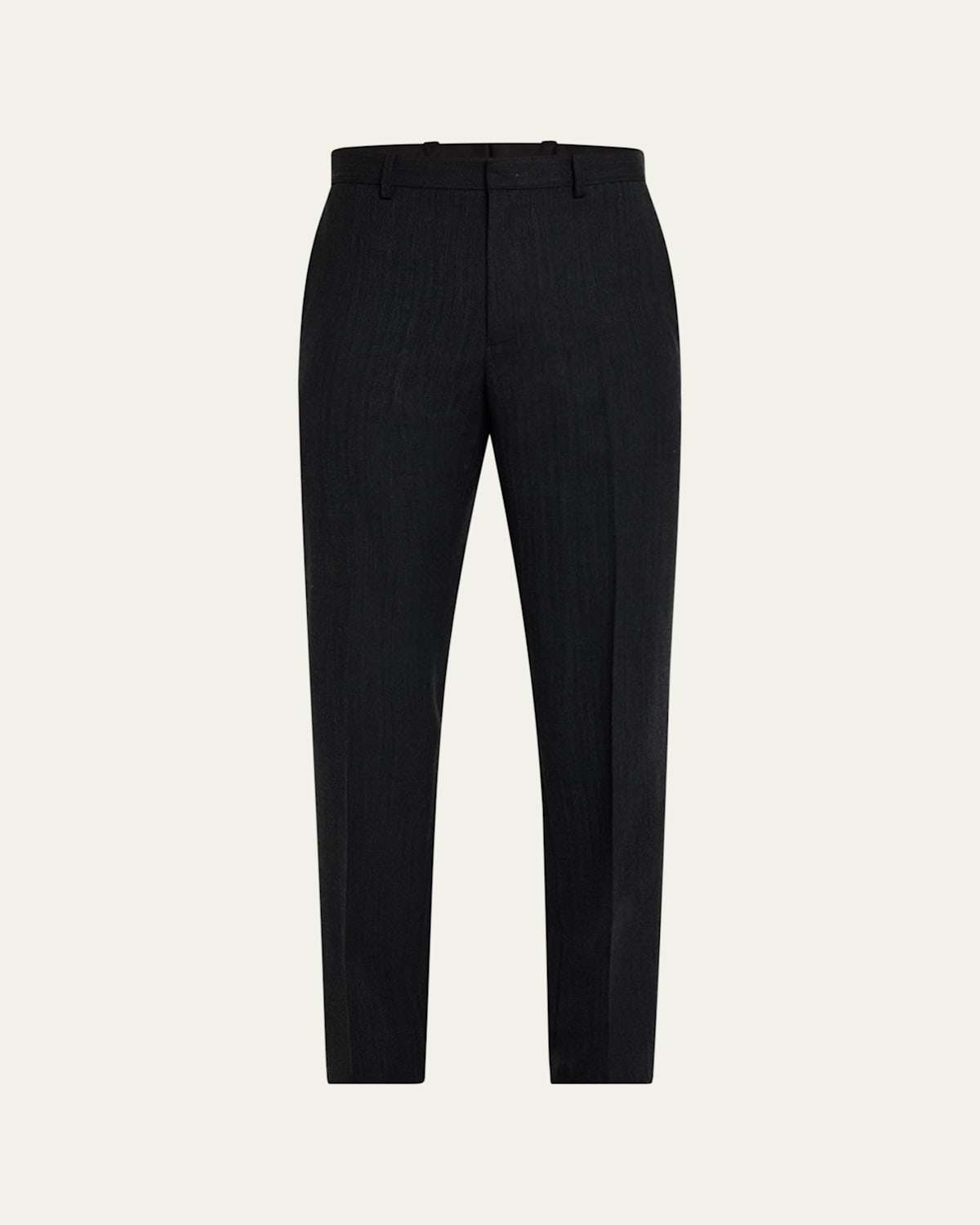 Theory Men's Mayer Herringbone Flannel Pants In Charcoal Multi