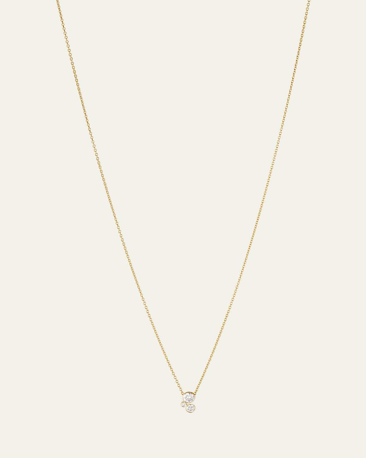 18K Yellow Gold Stella Diamond Necklace, 17"L