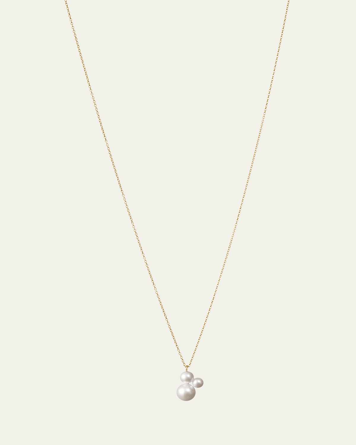 14K Yellow Gold Stellari Simple Freshwater Pearl Necklace, 17"L