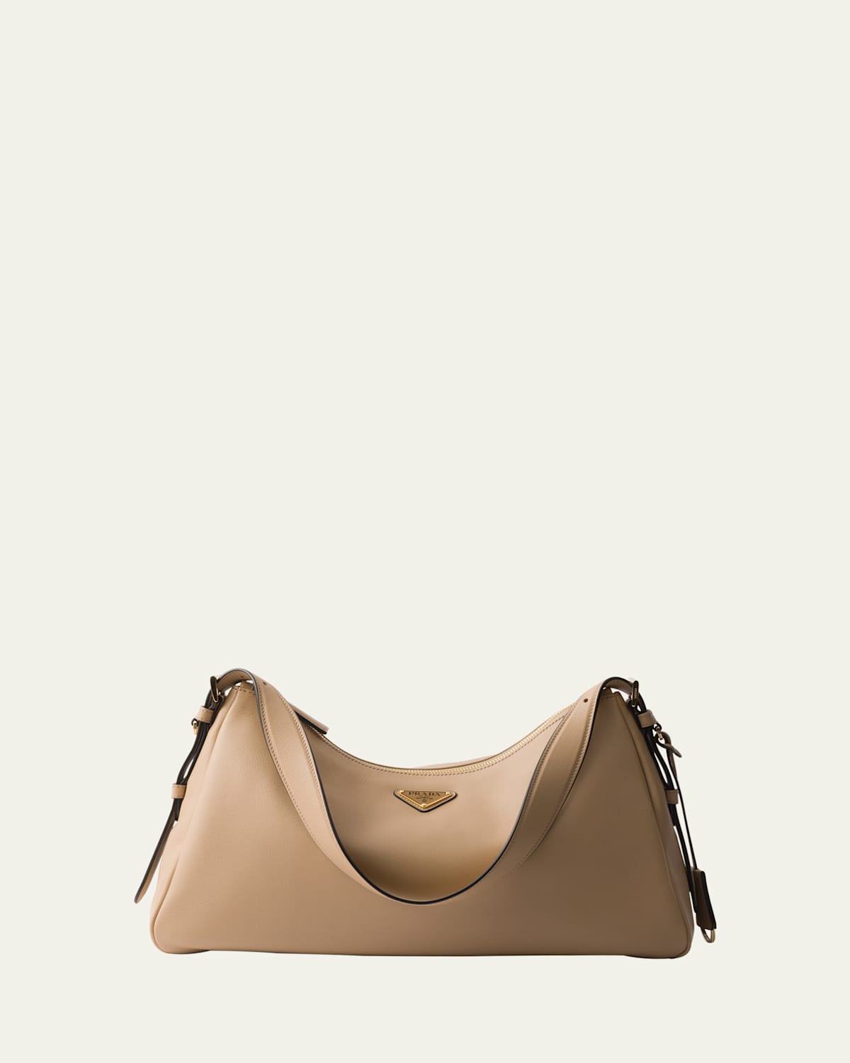 Prada Medium Aimee Zip Leather Shoulder Bag
