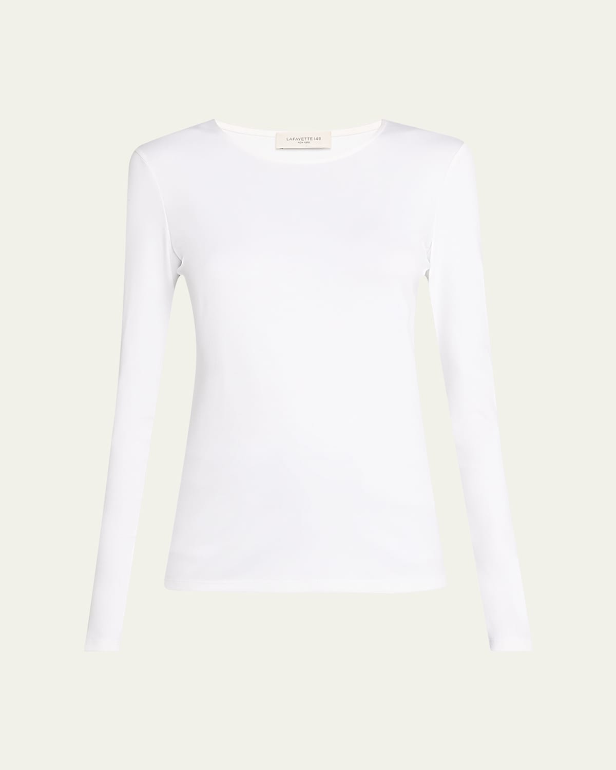 Scoop-Neck Stretch Cotton T-Shirt