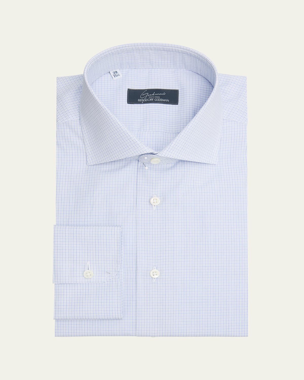 Men's Cotton Mini Check Dress Shirt