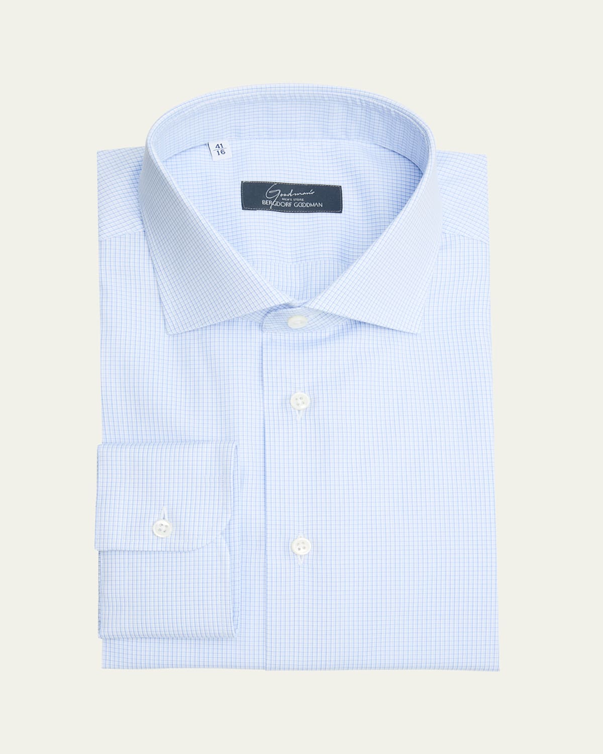 Men's Cotton Mini Check Dress Shirt