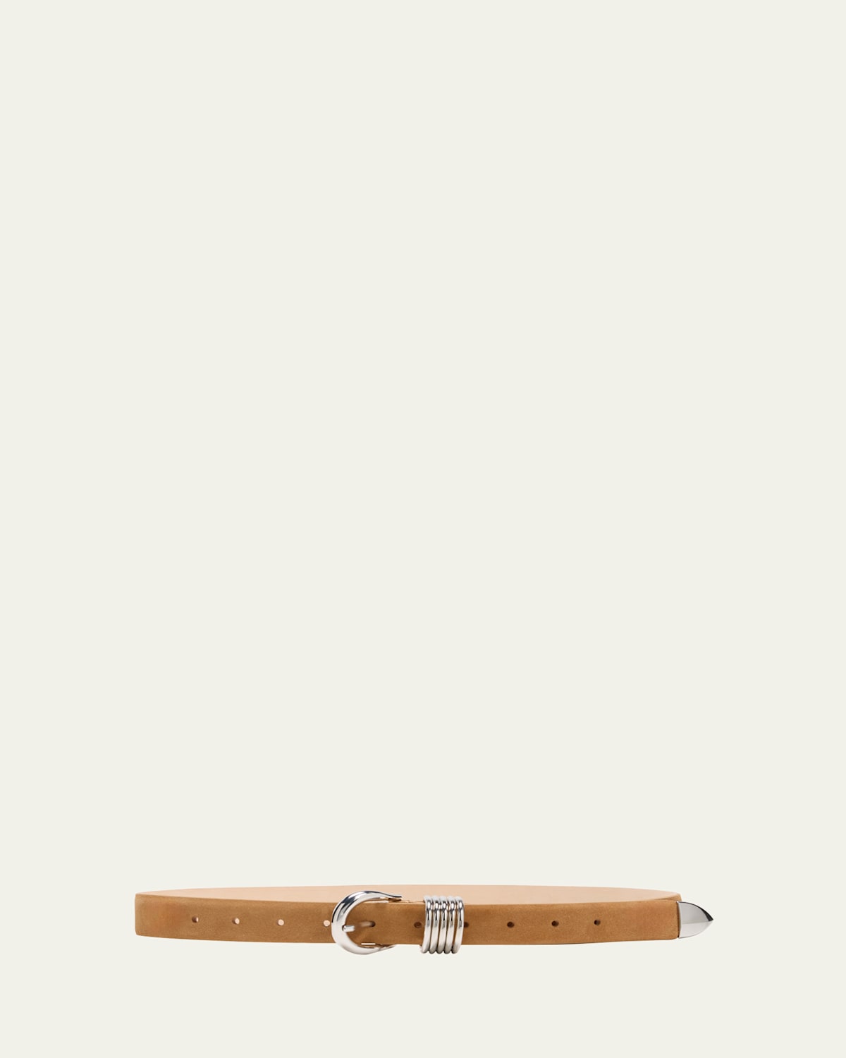 Dehanche Hollyhock Suede Belt In Caramel Silver
