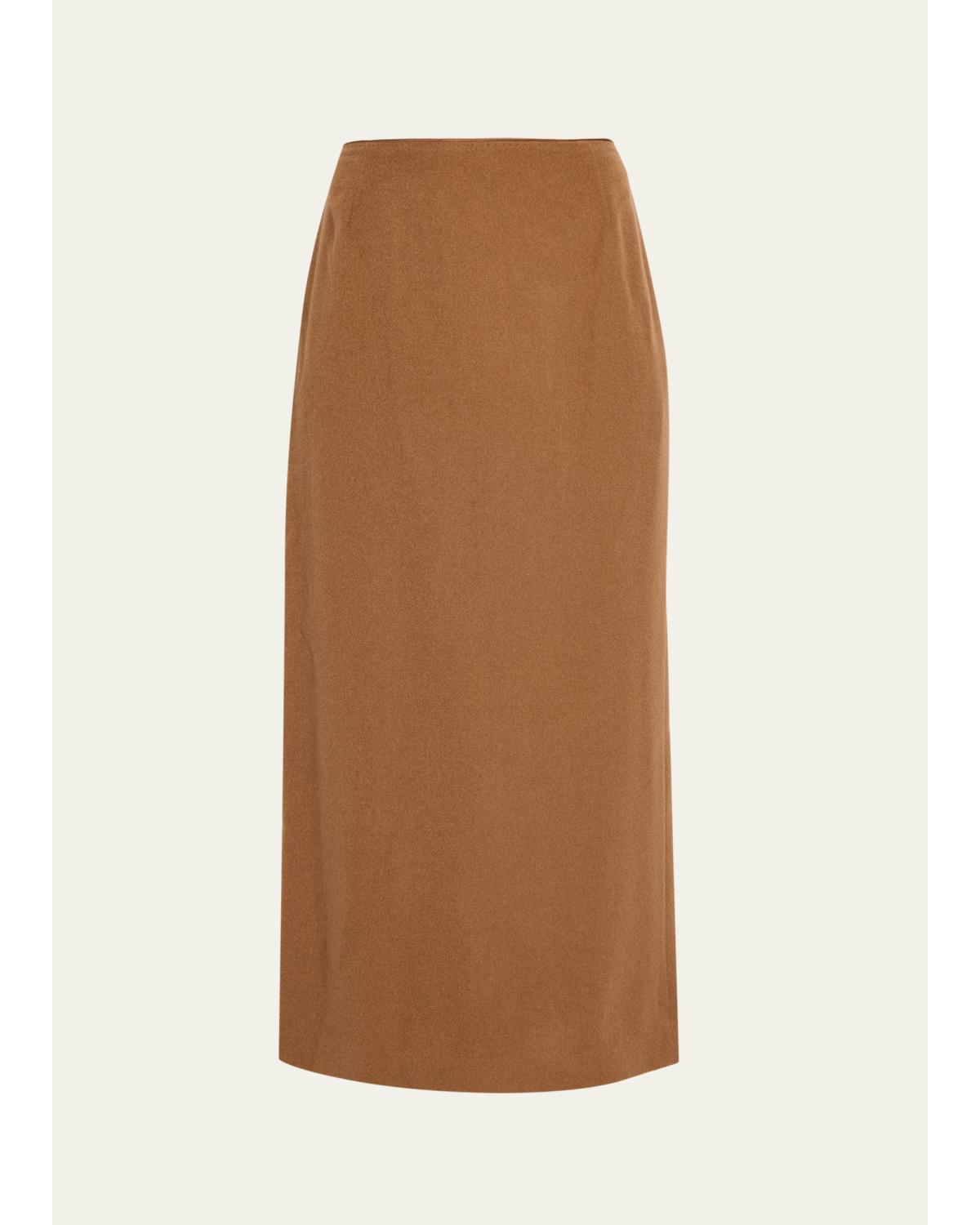 Cashmere-Blend Midi Pencil Skirt