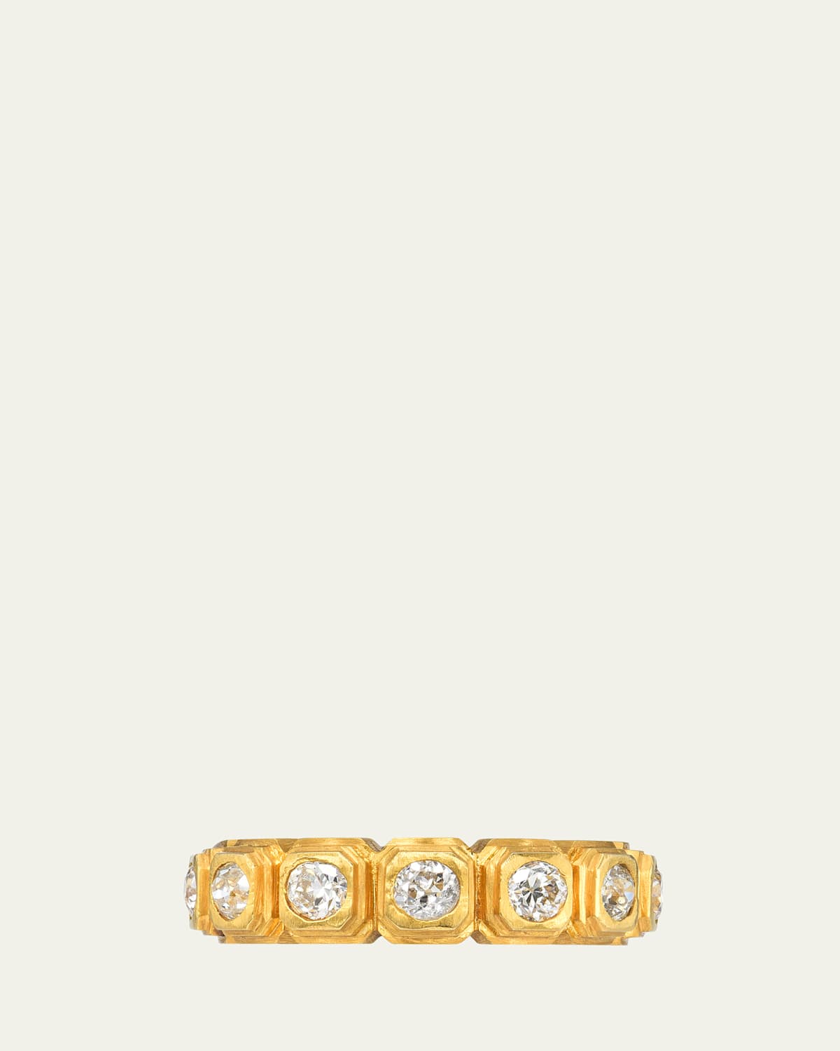 Fairmined 18K Old Mine Cut Diamond Eternity Ring