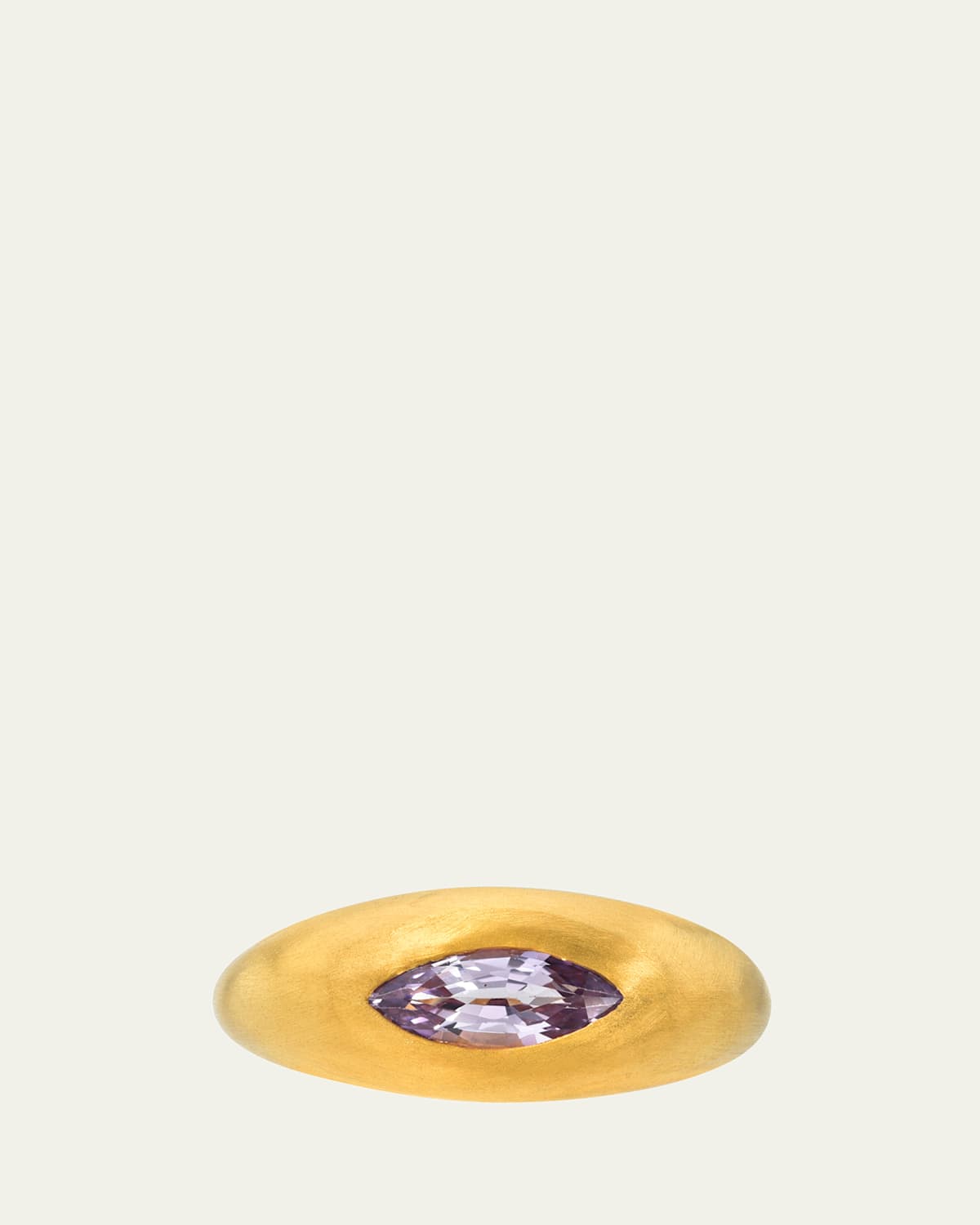 One of a Kind 18K Marquise Purple Sapphire Signet Ring